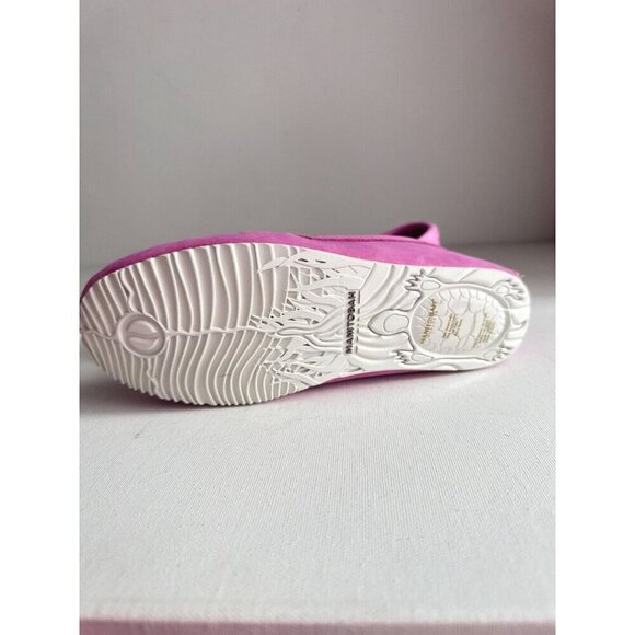 Manitobah Kayak Moccasin Pink Beaded Leather w Bow Detail 7 - Picture 7 of 8